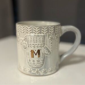 Anthropologie M Winter Mug